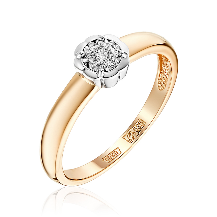 Кольцо, золото, бриллиант, 1-11-0829-101
